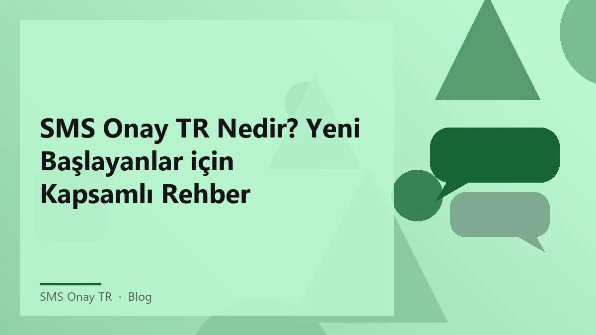 SMS Onay TR, hesap doğrulama için sanal numara hizmeti